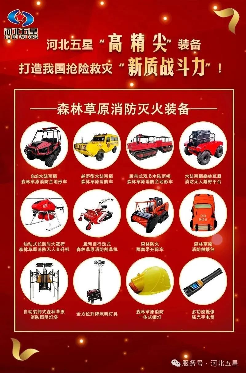 河北五星“高、精、尖”森林草原消防滅火裝備，打造我國搶險救災(zāi)“新質(zhì)戰(zhàn)斗力”